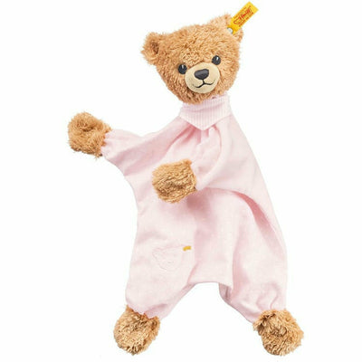 Steiff North America, Inc. Infants Sleep well bear comforter, pink, 11 Inches