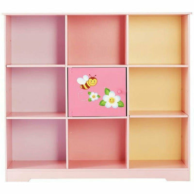 Teamson Kids Room Decor Magic Garden Adjustable Cube Bookshelf